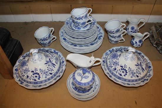 German b & w Meisen style dinner set(-)